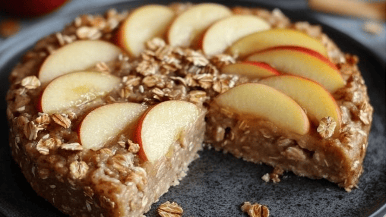 Pastel de avena y manzana