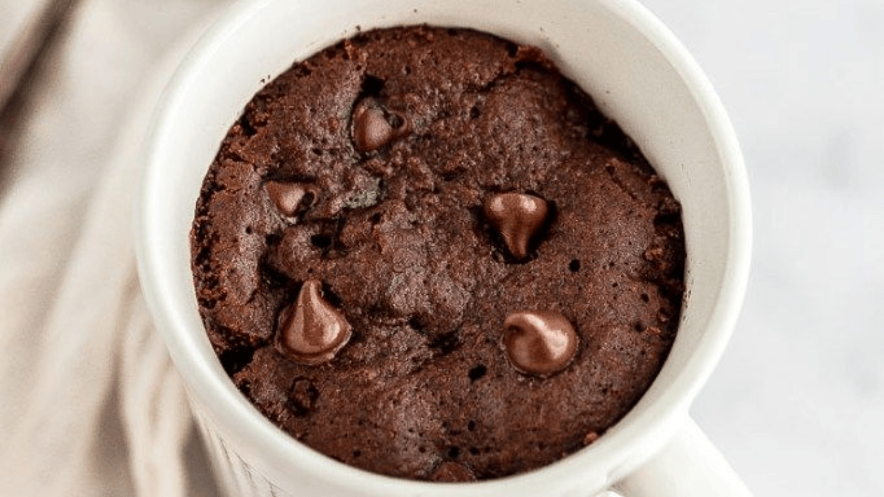 Brownie saludable de taza